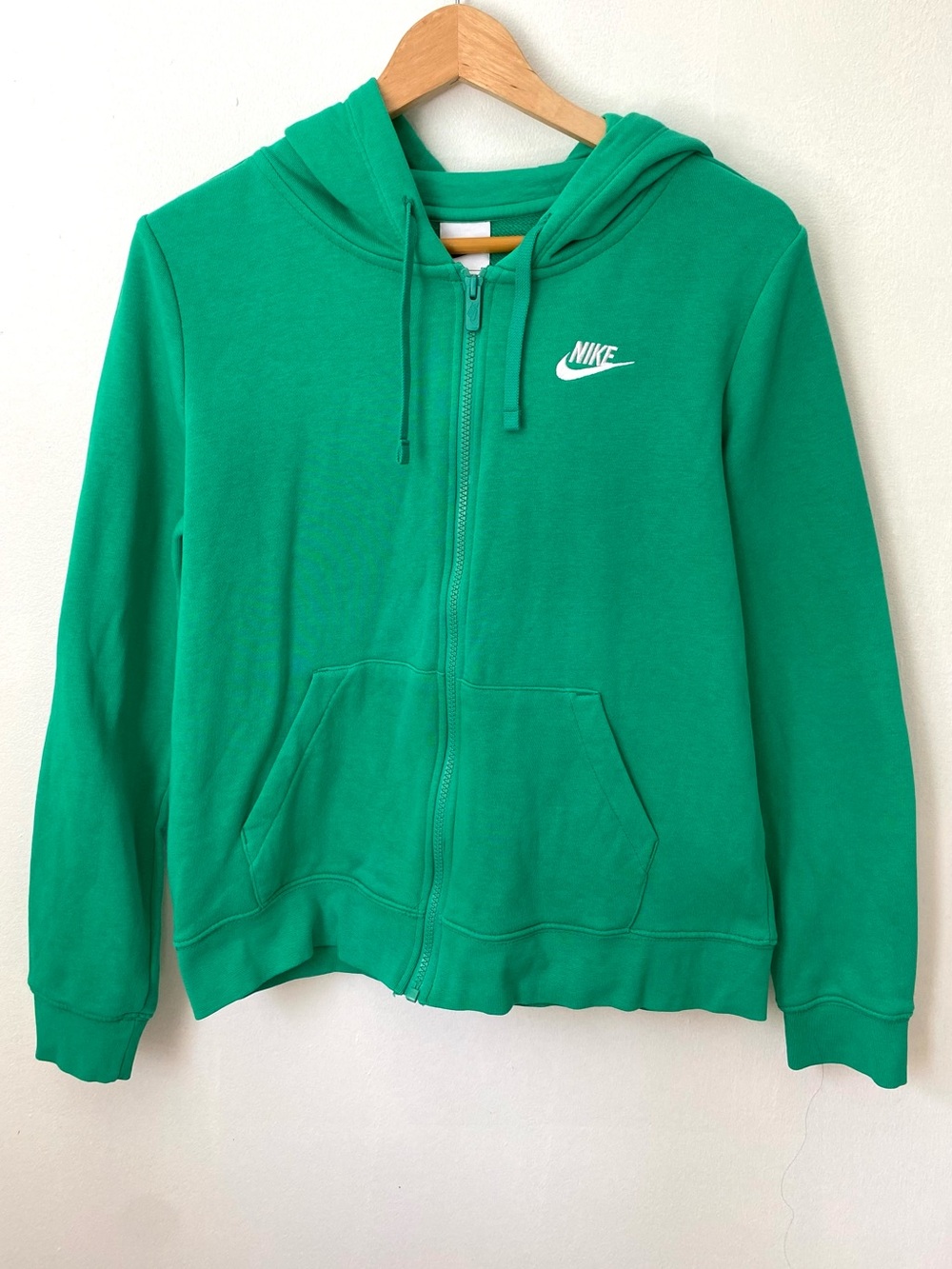 Nike Women’s 100% Cotton Green Zip Up Hoodie